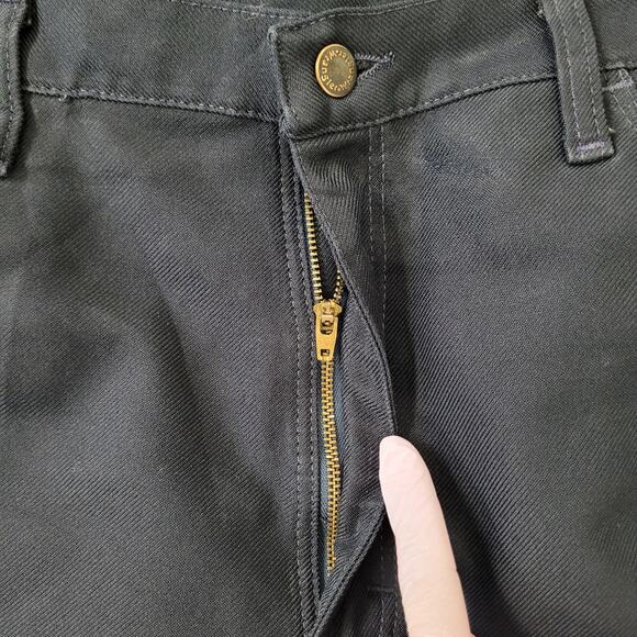 Vintage 80s Wrangler Polyester Pants 36x28 Black - Picture 3 of 16